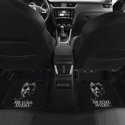 Horror Car Floor Mats Michael Myers Old Stone Face Black White Car Mats