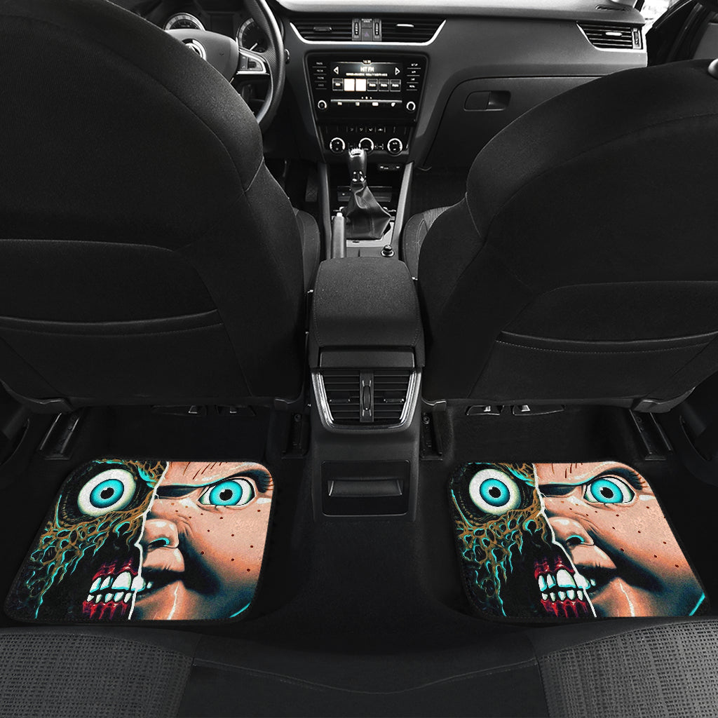 Horror Car Floor Mats Chucky Face Horror Film Halloween Car Floor Mats Horror Car Mats