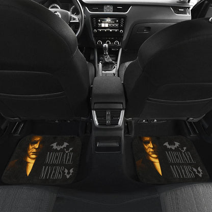 Horror Car Floor Mats Michael Myers Half Face Flying Bats Car Mats