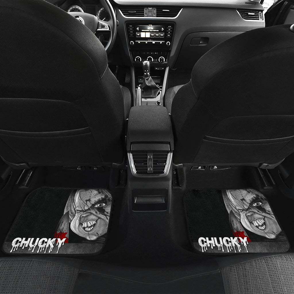 Horror Car Floor Mats Chucky Dark Horror Film Halloween Car Floor Mats Horror Car Mats