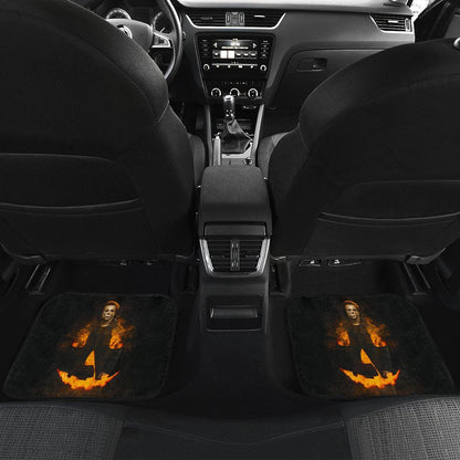 Horror Car Floor Mats Michael Myers Knife Pumpkin Face Car Mats