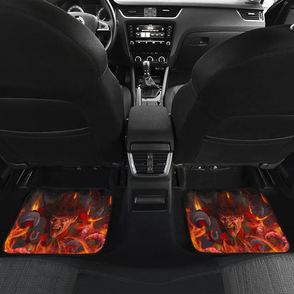 Horror Car Floor Mats Freddy Krueger Human Organ In Fire Car Mats