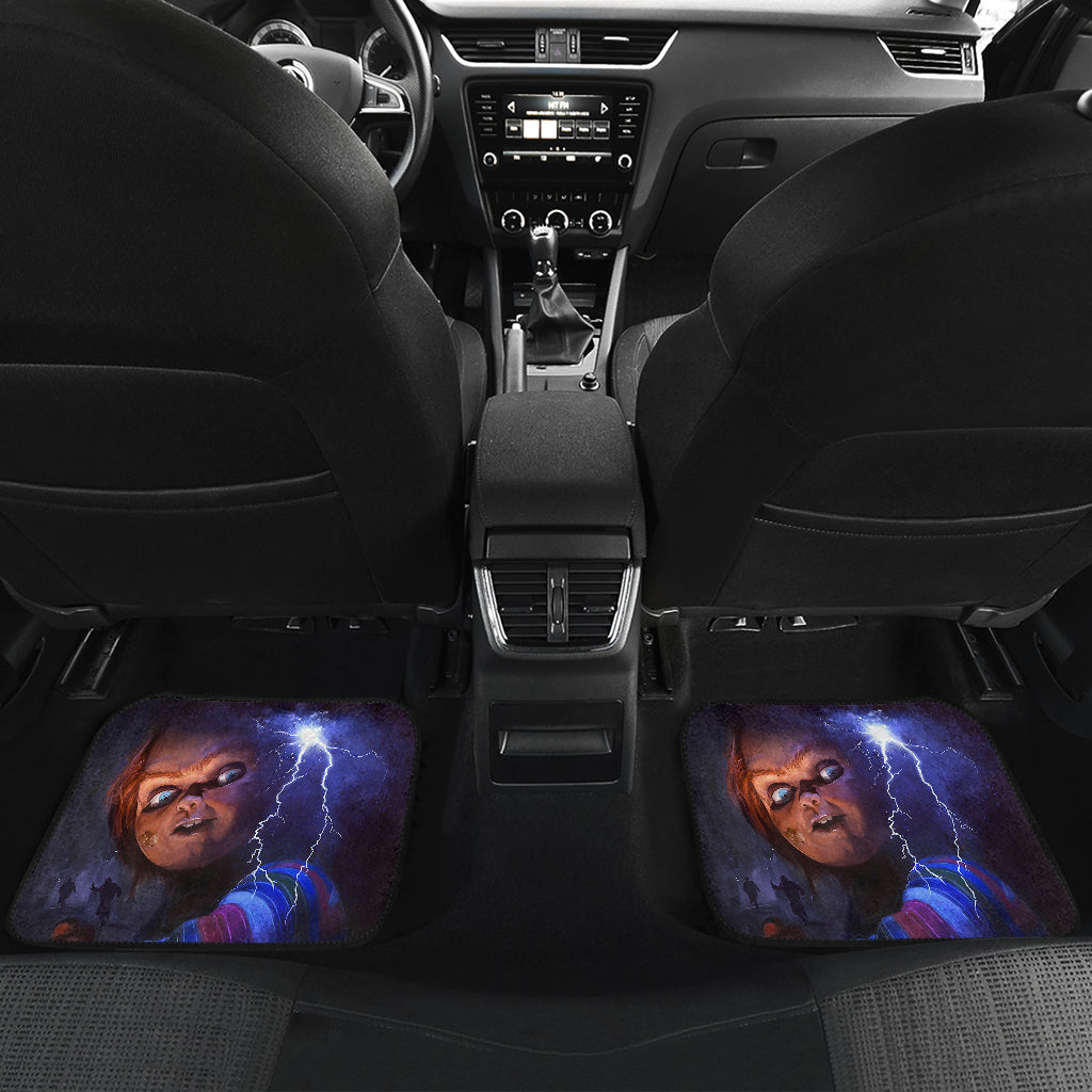 Horror Car Floor Mats Chucky Thunder Horror Film Halloween Car Floor Mats Horror Car Mats