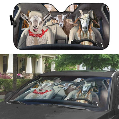 Gearhumans Geahuman 3D Goats Custom Car Auto Sunshade