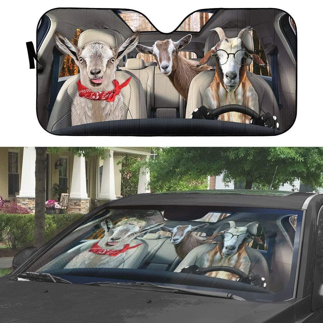 Gearhumans Geahuman 3D Goats Custom Car Auto Sunshade