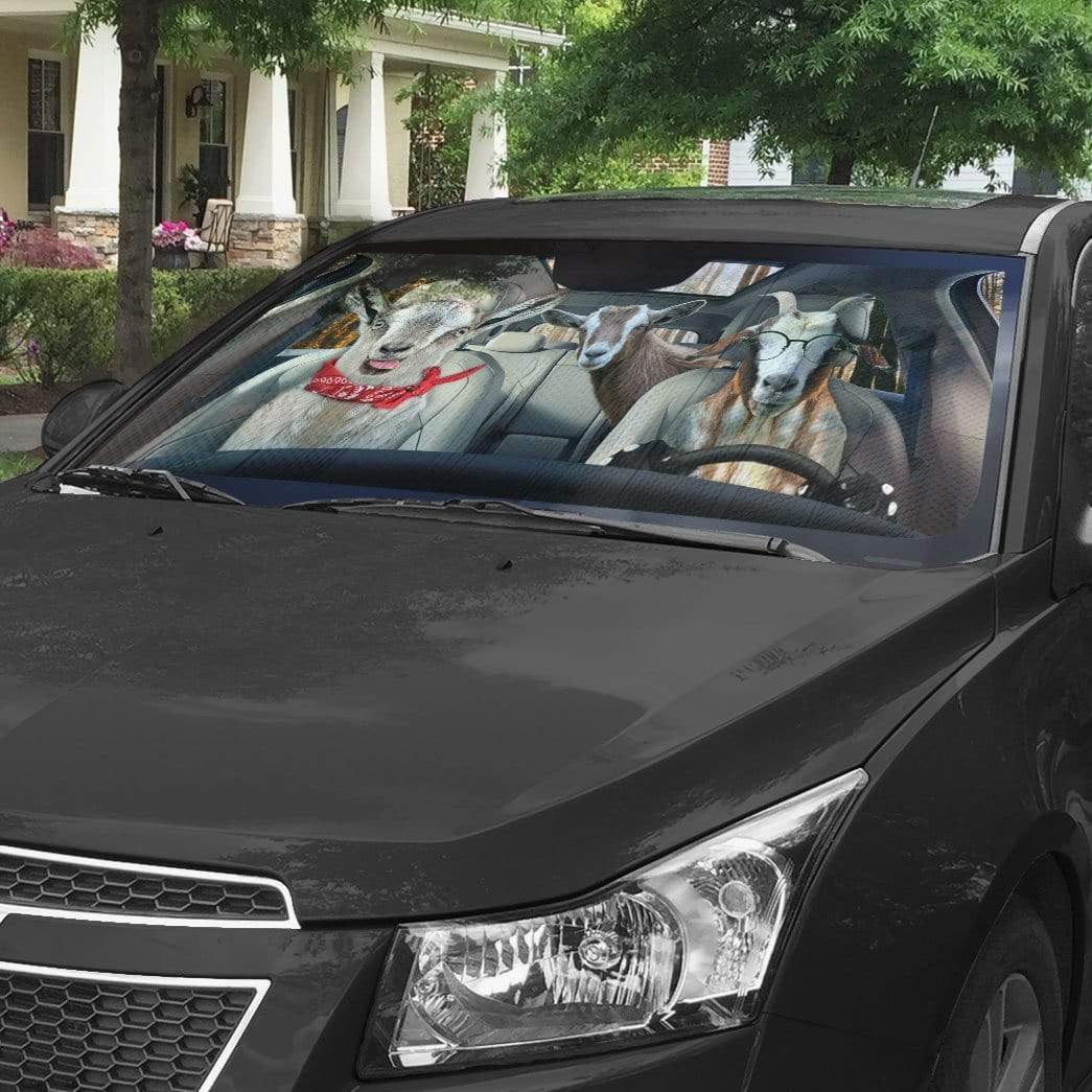 Gearhumans Geahuman 3D Goats Custom Car Auto Sunshade