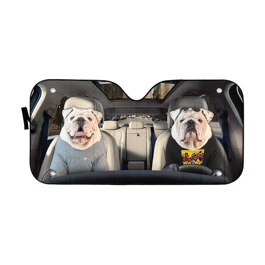 Gearhumans 3D Bulldog 02 Custom Car Auto Sunshade