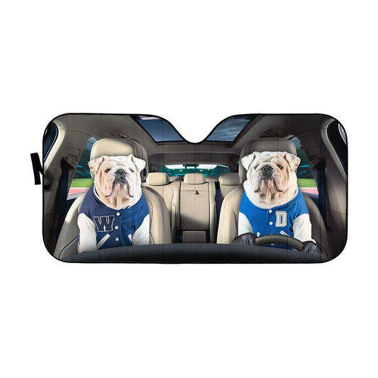 Gearhumans 3D Bulldog 05 Custom Car Auto Sunshade