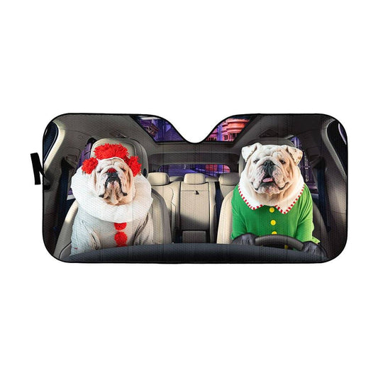 Gearhumans 3D Bulldog 07 Custom Car Auto Sunshade
