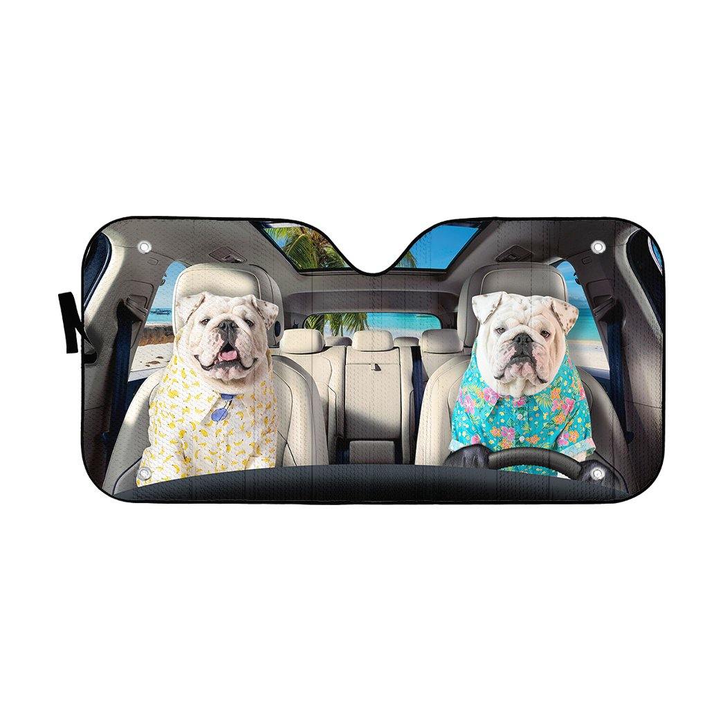 Gearhumans 3D Bulldog 14 Custom Car Auto Sunshade