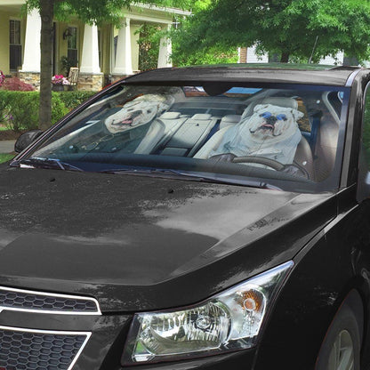 Gearhumans 3D Bulldog 17 Custom Car Auto Sunshade