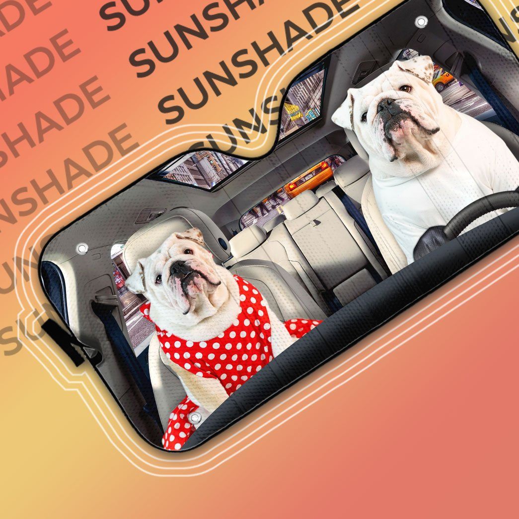 Gearhumans 3D Bulldog 19 Custom Car Auto Sunshade