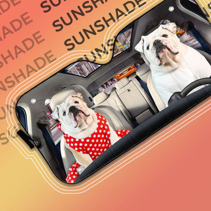 Gearhumans 3D Bulldog 19 Custom Car Auto Sunshade