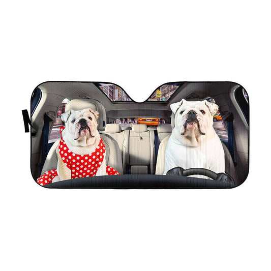 Gearhumans 3D Bulldog 19 Custom Car Auto Sunshade