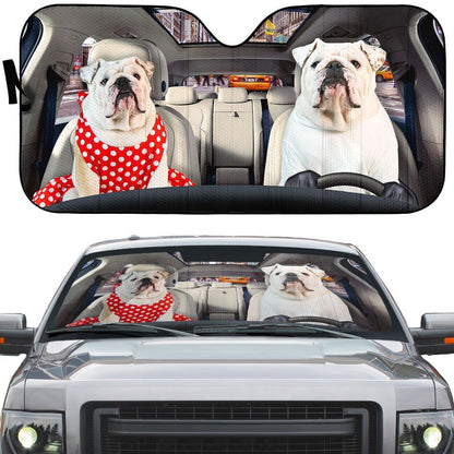 Gearhumans 3D Bulldog 19 Custom Car Auto Sunshade