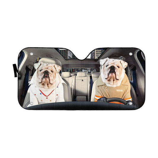 Gearhumans 3D Bulldog 20 Custom Car Auto Sunshade