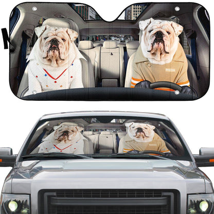 Gearhumans 3D Bulldog 20 Custom Car Auto Sunshade
