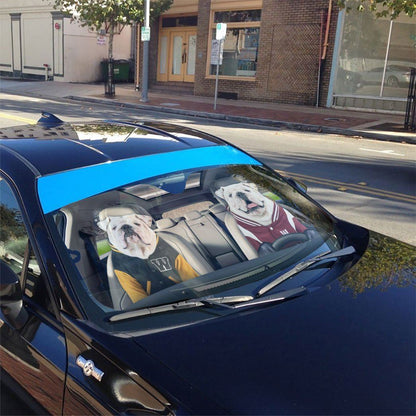 Gearhumans 3D Bulldog 22 Custom Car Auto Sunshade