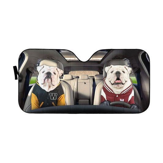 Gearhumans 3D Bulldog 22 Custom Car Auto Sunshade