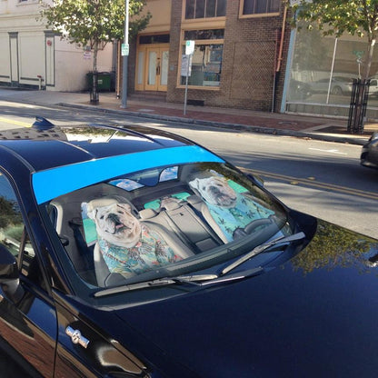 Gearhumans 3D Bulldog 23 Custom Car Auto Sunshade