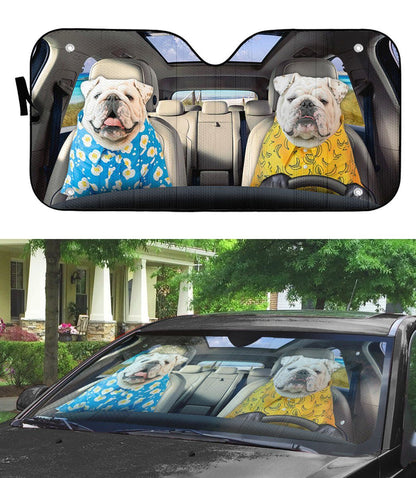 Gearhumans 3D Bulldog 26 Custom Car Auto Sunshade