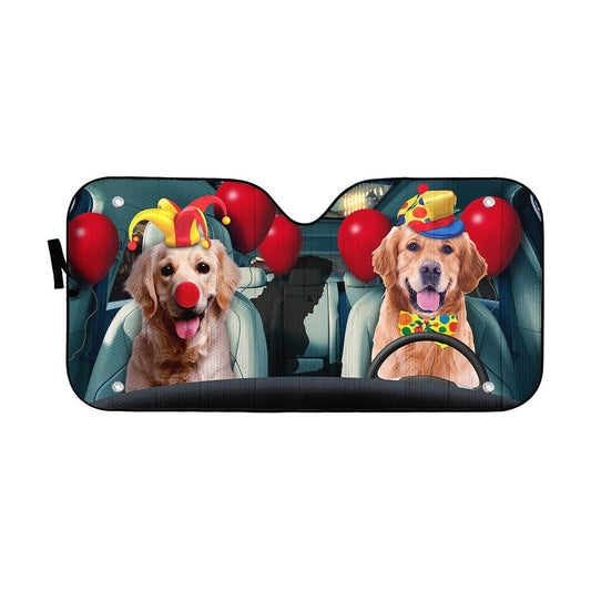 Gearhumans 3D Halloween Retriever Custom Car Auto Sunshade