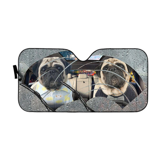 Gearhumans 3D Rain Pugs Custom Car Auto Sunshade