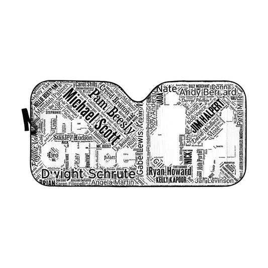 Gearhumans 3D The Office Mosaic Custom Car Auto Sunshade