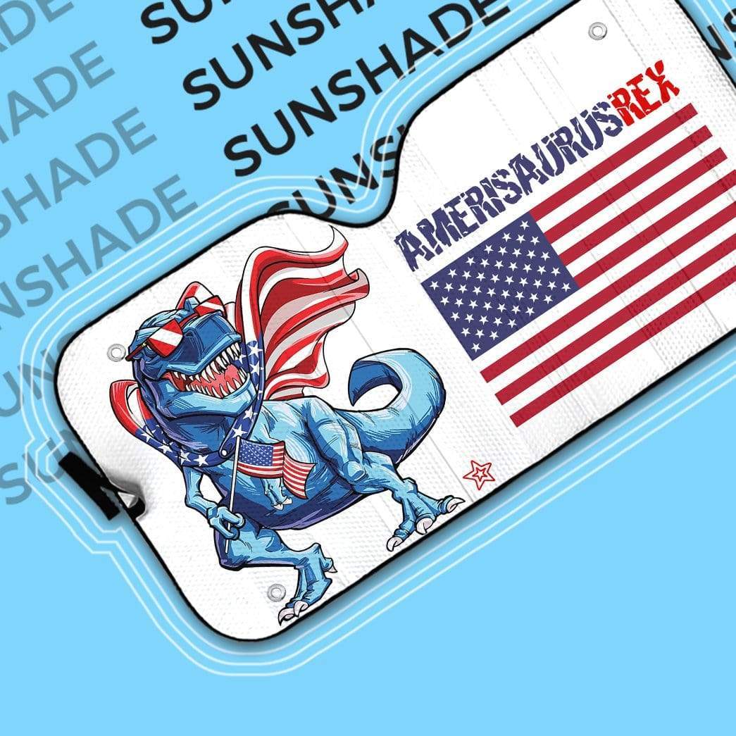 Gearhumans 3D Ameri Saurus Custom Car Auto Sunshade