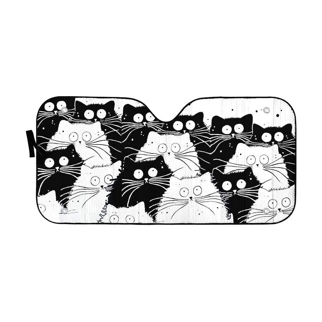 Gearhumans 3D Angry cat Custom Car Auto Sunshade