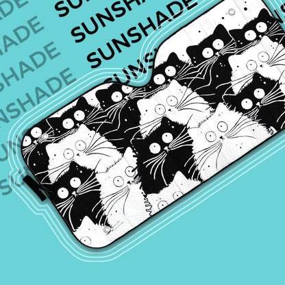 Gearhumans 3D Angry cat Custom Car Auto Sunshade