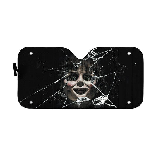Gearhumans 3D Annabelle Horror Custom Car Auto Sunshade