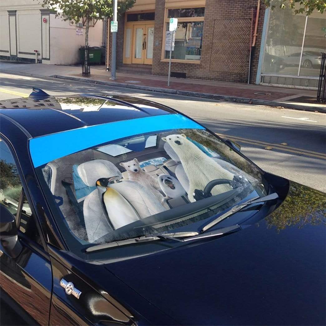Gearhumans 3D Arctic Custom Car Auto Sunshade