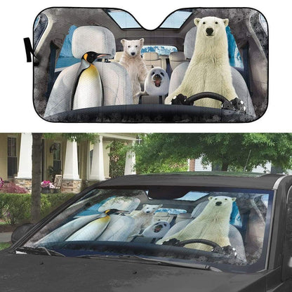 Gearhumans 3D Arctic Custom Car Auto Sunshade