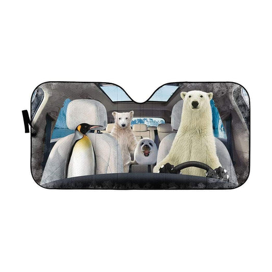 Gearhumans 3D Arctic Custom Car Auto Sunshade