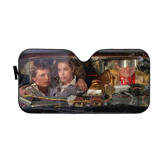 Gearhumans 3D Back To The Future Custom Car Auto Sunshade