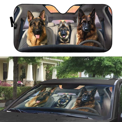 Gearhumans 3D Becgie Family Custom Car Auto Sunshade