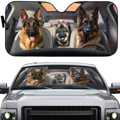 Gearhumans 3D Becgie Family Custom Car Auto Sunshade