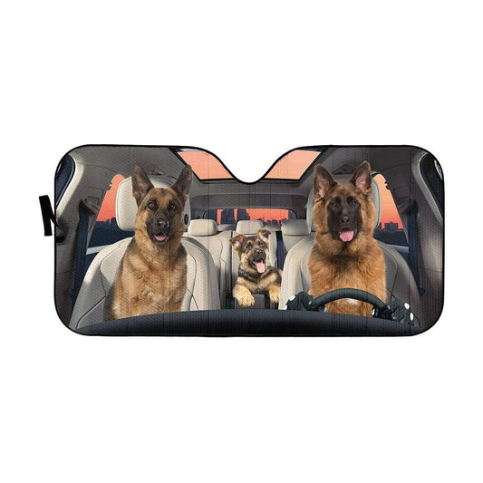 Gearhumans 3D Becgie Family Custom Car Auto Sunshade