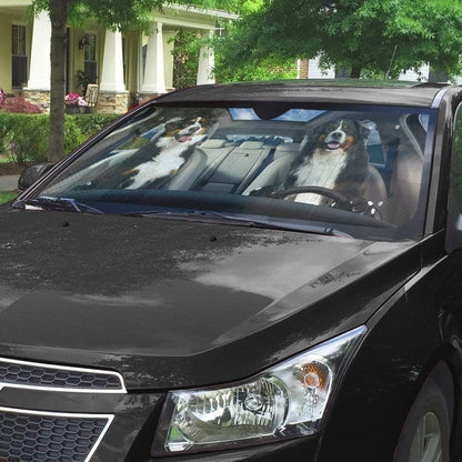 Gearhumans 3D Bernese Mountain Dog Custom Sunshade