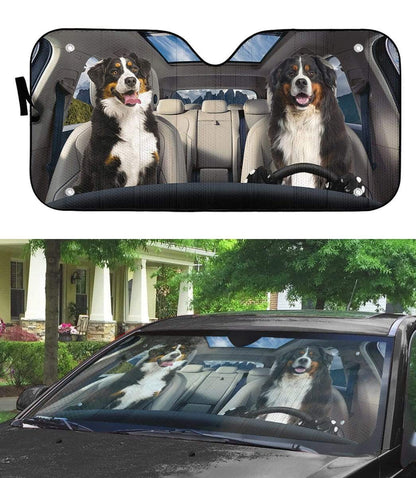 Gearhumans 3D Bernese Mountain Dog Custom Sunshade
