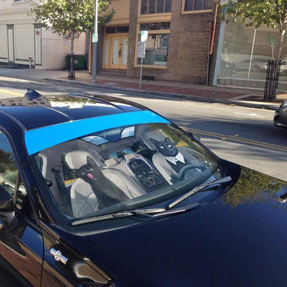 Gearhumans 3D Black Cat Family Custom Car Auto Sunshade