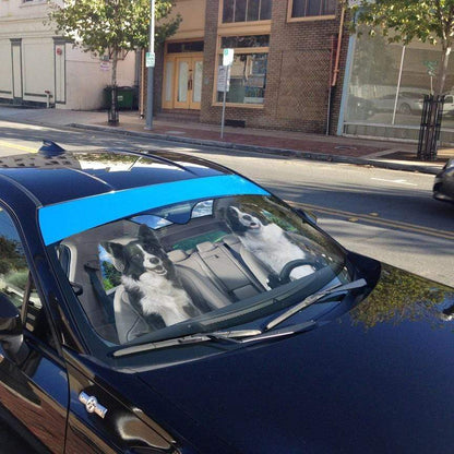 Gearhumans 3D Border Collie Custom Sunshade