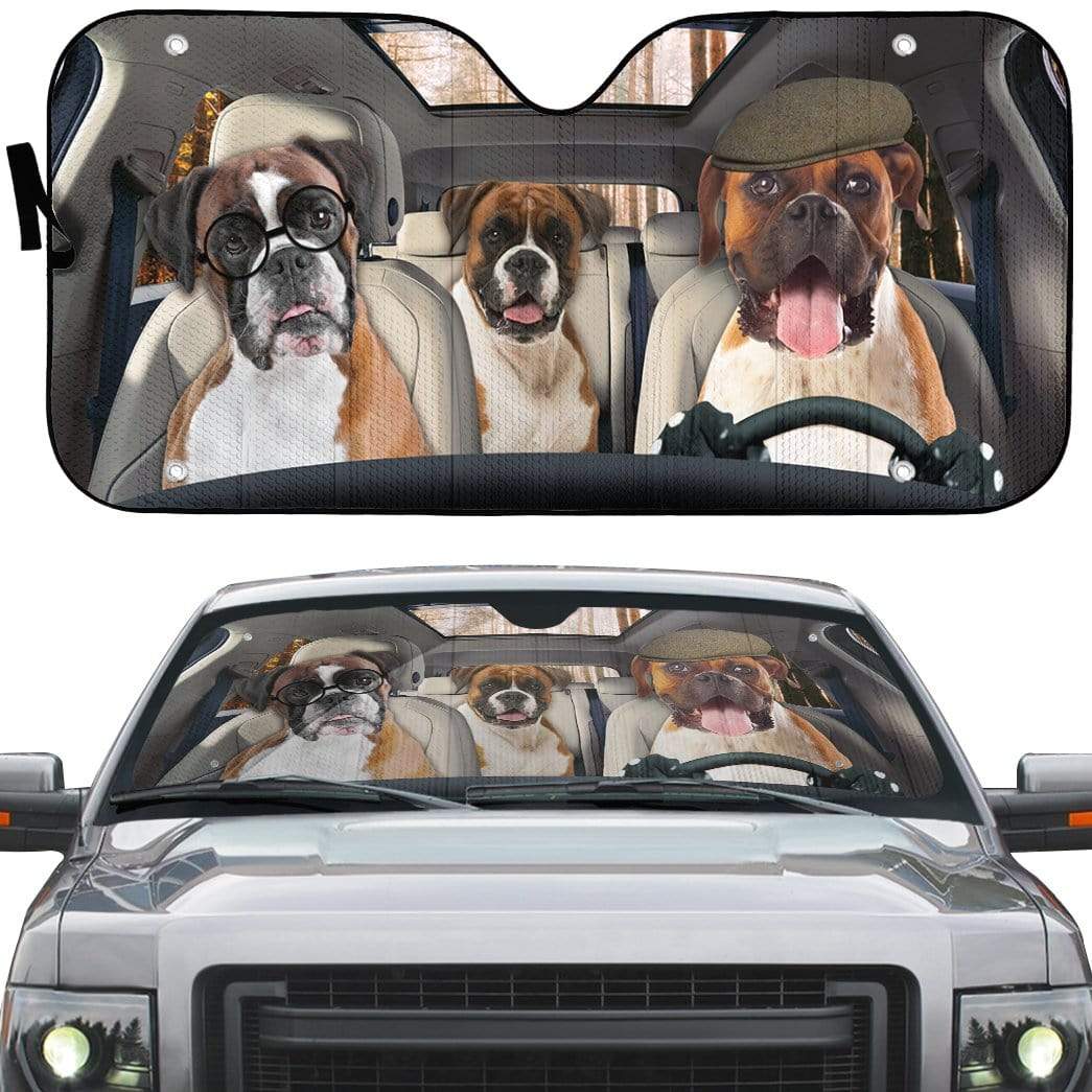 Gearhumans 3D Boxer Custom Car Auto Sunshade
