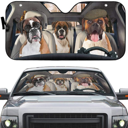 Gearhumans 3D Boxer Custom Car Auto Sunshade