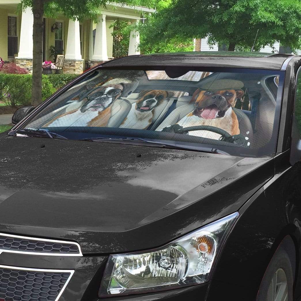 Gearhumans 3D Boxer Custom Car Auto Sunshade