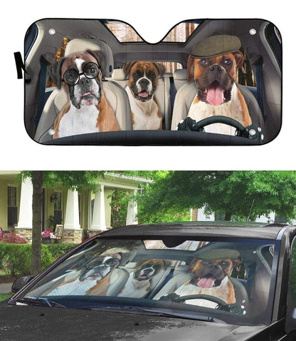 Gearhumans 3D Boxer Custom Car Auto Sunshade