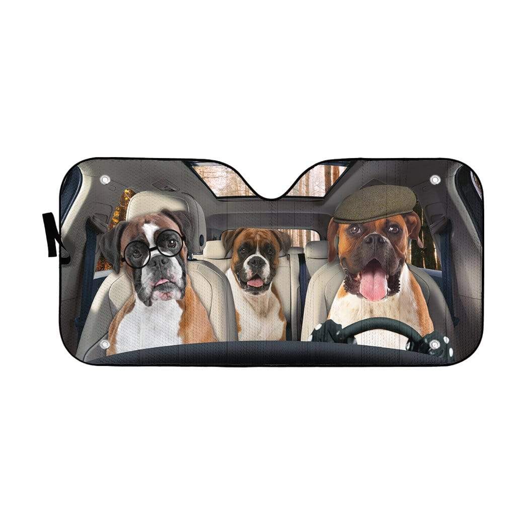 Gearhumans 3D Boxer Custom Car Auto Sunshade