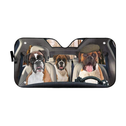 Gearhumans 3D Boxer Custom Car Auto Sunshade