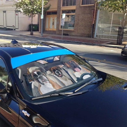Gearhumans 3D Boxer Custom Car Auto Sunshade